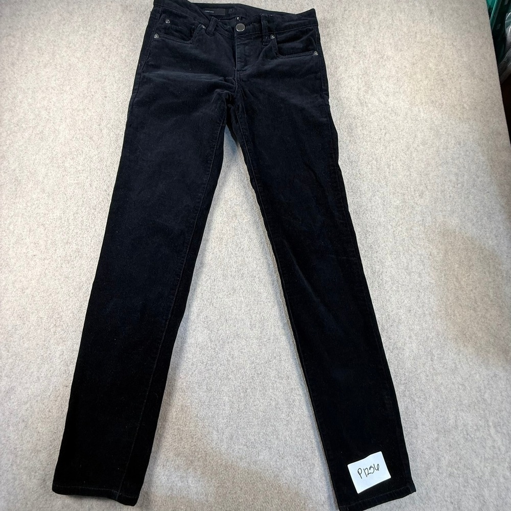 Kut from the Kloth Diana Skinny Corduroy Pants Black Size 2 Womens P1256